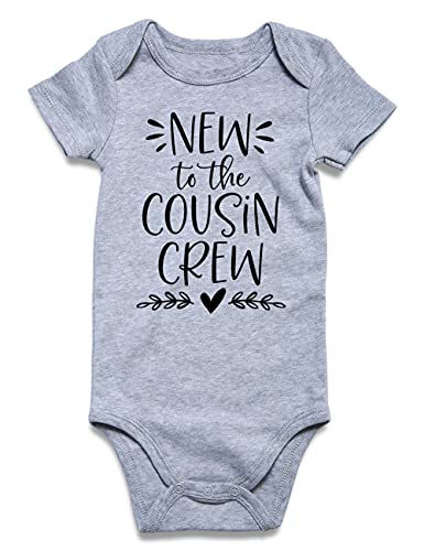 Image of UNICOMIDEA Baby Boy Clothes 0-3 Months Romper Short Sleeves Newborn Outfits New to the Cousin Crew Clothes For Baby Girls