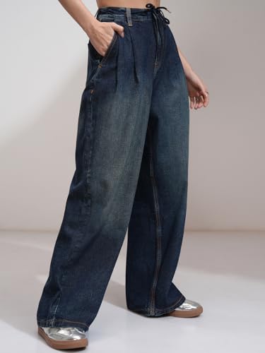 Image of Tokyo Talkies Women Cotton Baggy Jeans | Machine wash