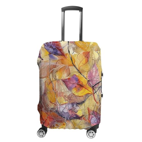 Travel Luggage Cover Spandex Suitcase Protector Washable Baggage Covers Flowers And Vines Elastic Scratch-Resistant Luggage Cover Protector Fits 18-32 Inch Luggage