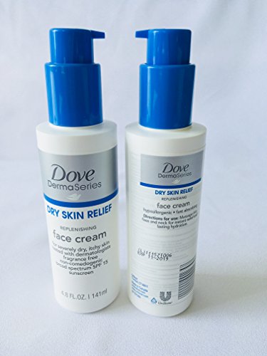 Dove DermaSeries Dry Skin Replenishing Face Cream 4.8 fl oz (Pack of 2)