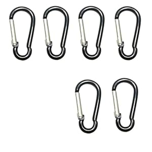 SAJMAKUWLA 6 Stück Schnellverschlusskarabiner Haken