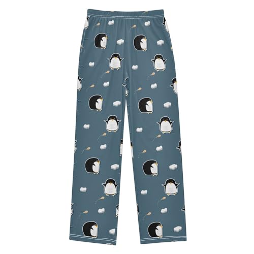 ZZXXB Penguin Fish Boys Long Pants Soft Trousers Elastic Waist Kids Lounge Bottoms with Pockets S-XL
