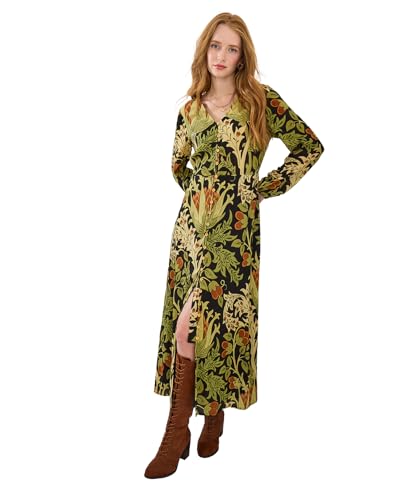 Robe maxi bohème Joe Browns imprimé floral multicolore et grand col V