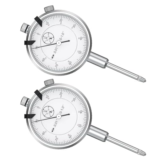 HDLNKAK 2 Pack Dial Indicator 0-1" Resolution: 0.001", Lug Back