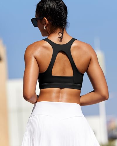 Image of RUNNING GIRL Sports Bras for Women High Support,Racerback Supportive Molded Cup Sports Bra with Sewn in Pads