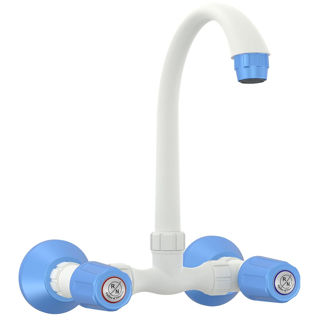 RN PTMT Superior Plastic Faucet Sink Mixer 15mm(1/2") Water Tap Saffron Collection RNSAF19A18 - White, Blue | 15mm(1/2") Cartridge (B0CRR34NTN) Amazon Price History, Amazon Price Tracker