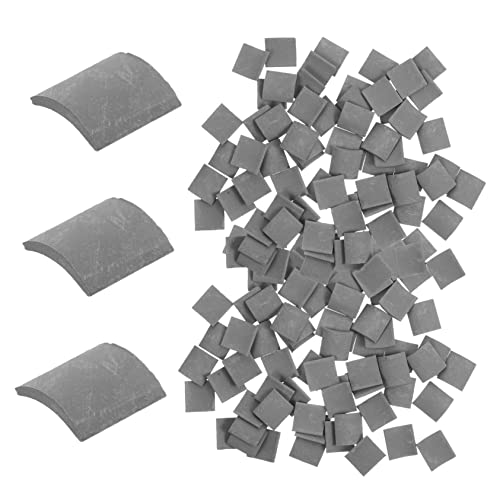 HONITANO Modelos de Tejas para Techos en Miniatura 70 Piezas para Mesa de Arena, Color Azul Envejecido, Escala 1:16 para Decoración de Jardines y Maquetas de Casas de Muñecas