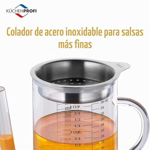 Aceitera graduada de cocina Küchenprofi 1012362800 de cristal 4