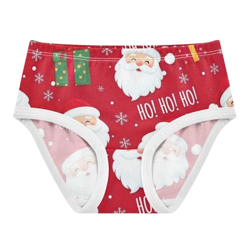 Santa Claus Xmas Panties for Girl Girls Underwear Toddlers Cotton Flower Briefs Kids Undies 2t