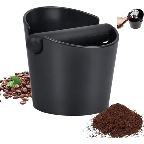 Image of THW Espresso Knock Box,4.8 Inch Coffee Ground Knock Box,Shock-Absorbent Durable Knock Container with Removable Knock Bar and Non-Slip Base Espresso Knock Box Espresso Machine Accessories