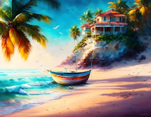 Affiches sur toile bord de mer SERENDIPITP 58x90 cm sans cadre pour salon
