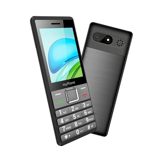 myPhone 7340 LTE Móvil para Mayores 4G con Botones Grandes, Dual SIM, Pantalla IPS 2,8', fácil de Usar, botón SOS, Negro y Plateado