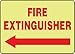Accuform MLFX546GP Lumi-Glow Flex Adhesive Vinyl Sign,"Fire Extinguisher (Left Arrow)", 7" Length x 10" Width x 0.070" Thickness, Red on Glow, 7" Height, 10" Wide, 7" Length, Plastic, 7x10