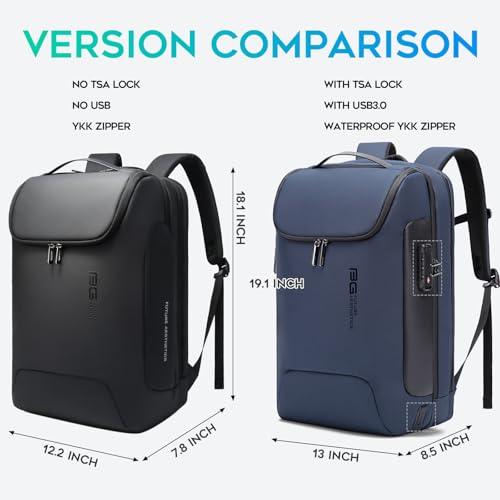 Image of BANGE Anti-Theft Backpack with USB Charging Port 17.3 Inch Business Laptop Backpack