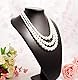 JKJF 1920s Perlen Halskette Multi Schichte Perlen Kette 3 Reihen Perlen Halsband Elegant Modische Imitation Perlen Kette Retro Fasching Kostüm Zubehör für Frauen und Mädchen