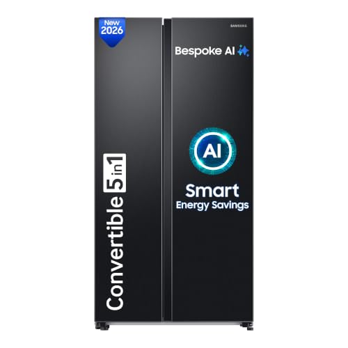 Samsung 653 L, 3 Star, Frost Free, Double Door, Convertible 5-in-...