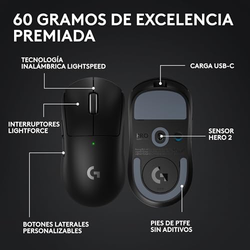 Logitech G Pro X Superlight 2, Ratón inalámbrico para Gaming - Imagen 7