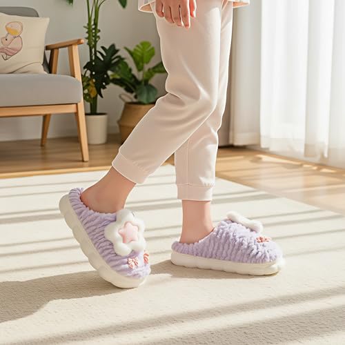Image of Panihari Warm Slipper for Women's Fur Closed Toe Intresting Star Winter Fashion for House & Bedroom Home Indoor Outdoor Sandals (1 Pair)