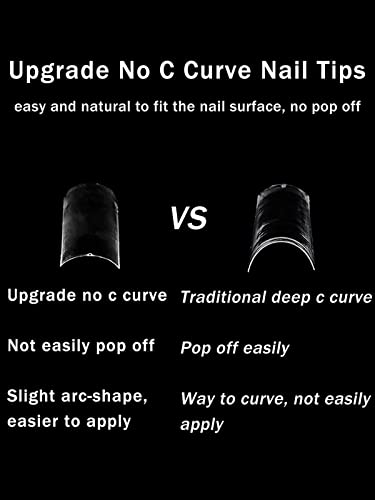 Deciniee Unghie Finte Lunghe,500 Pezzi Tip Unghie