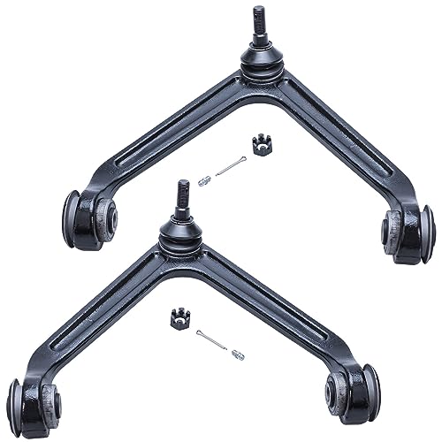 Image of Detroit Axle - 10pc Front End Control Arms Kit for 04-06 Dodge Durango, 07-09 Chrysler Aspen, Upper Control Arms + Ball Joint Tie Rods Sway Bars Boots 2004 2005 2006 [5-Lug] Replacement