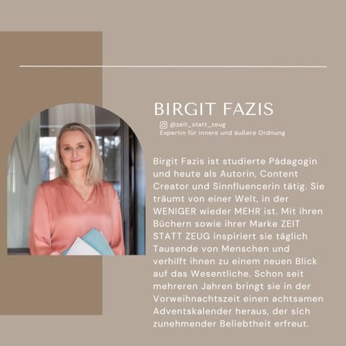 Zeit statt Zeug: Der achtsame Adventskalender: 24 Tage voller Freude, Besinnlichkeit und Selbstfürsorge