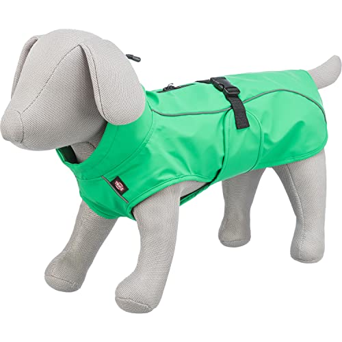 TRIXIE Vimy Regenmantel für Hunde, Grün, Größe S: 40 cm