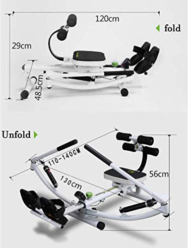 Image of Home Rowing Machine Rowing Machines for Home use Foldable Hydraulic Rowing Machine 12 Level Hydraulic with LED Monitor 100KG Capacity Workout Equipment for Home Gym