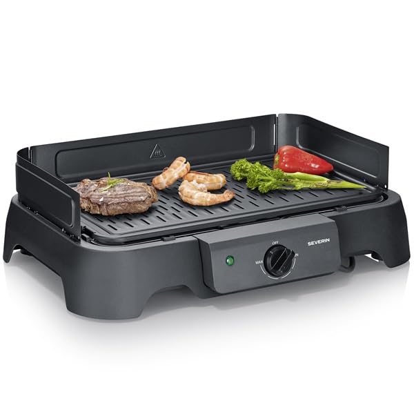 SEVERIN Barbecue da tavolo con piastra in alluminio PG 8595