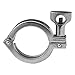 Dixon Single Pin Sanitary Clamp w/Cross Hole Wing Nut, 304 Stainless Steel - 1" & 1-1/2"
