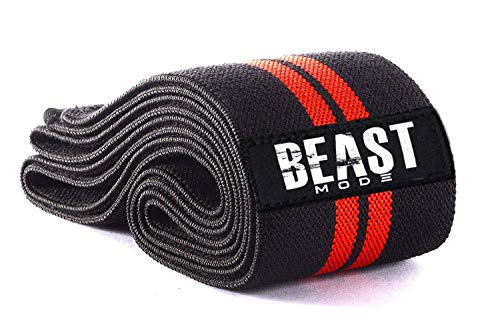Image of Weight Lifting Knee Wraps Heavy Duty Elastic Compression Support for Squats Gym Power Lifting Olympic Lifting Workout Cross Training and Cross fit - Pack of 1 (Red)