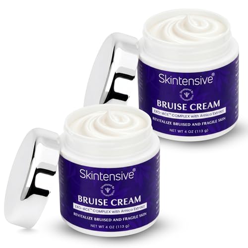 Image of SKINTENSIVE Arnica Bruise Cream for Thin Skin - Vitamin K Cream for Bruises & Skin Discoloration, Moisturizing Arnica Cream for Seniors, Non-Greasy Formula, 4 Oz (2 Pack)