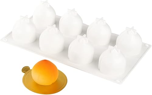 Restaurantware Pastry Tek - Molde de silicona para hornear, 8 compartimentos, caja de 10 unidades