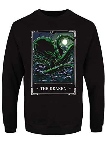 Sweatshirt Homme Legends The Kraken Pull Noir Finition Premium