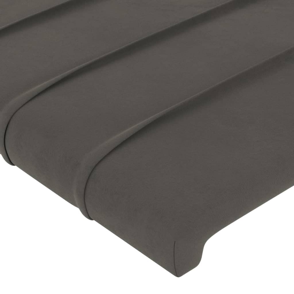 Cabecero de terciopelo gris oscuro, 163 x 23 x 118/128 cm, altura ajustable para somier y cama tapizada, respaldo con orejas, diseño moderno para dormitorio