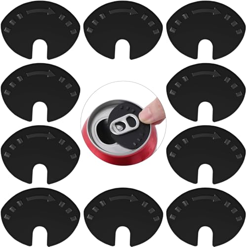 10 Stück Dosenverschluss Getränkedosen Verschluss Getränke Dosendeckel Schwarz Soda Staubdicht Getränkedosen Deckel Dosen Verschluss Verschlussdeckel für Dosen Bier Soda Cola Bierdosen