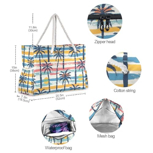 Image of senya Large Beach Bags Totes Swim Canvas Tote Shoulder Bag Water Resistant Bags for Gym Travel Daily