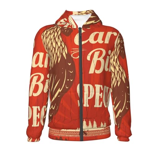 Rooster Crowing In The Farm Kids Pullover Hoodies Boys Zip Up Sweatshirts Girls Athletic Clothes with Pocket2