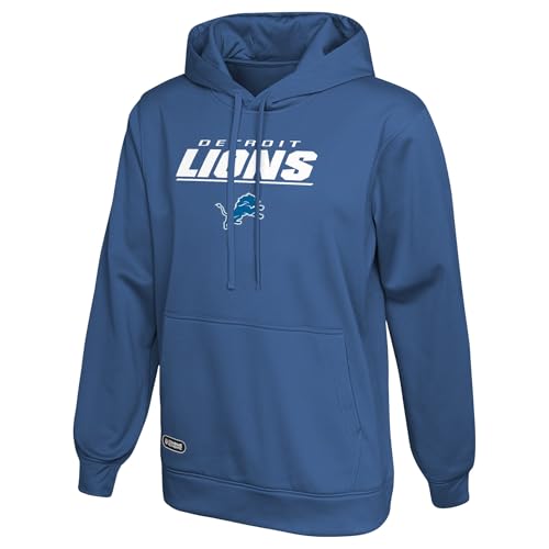 Outerstuff NFL Men's Stated Pullover Fleece Hoodie, Detroit Lions, X-Large Team Color