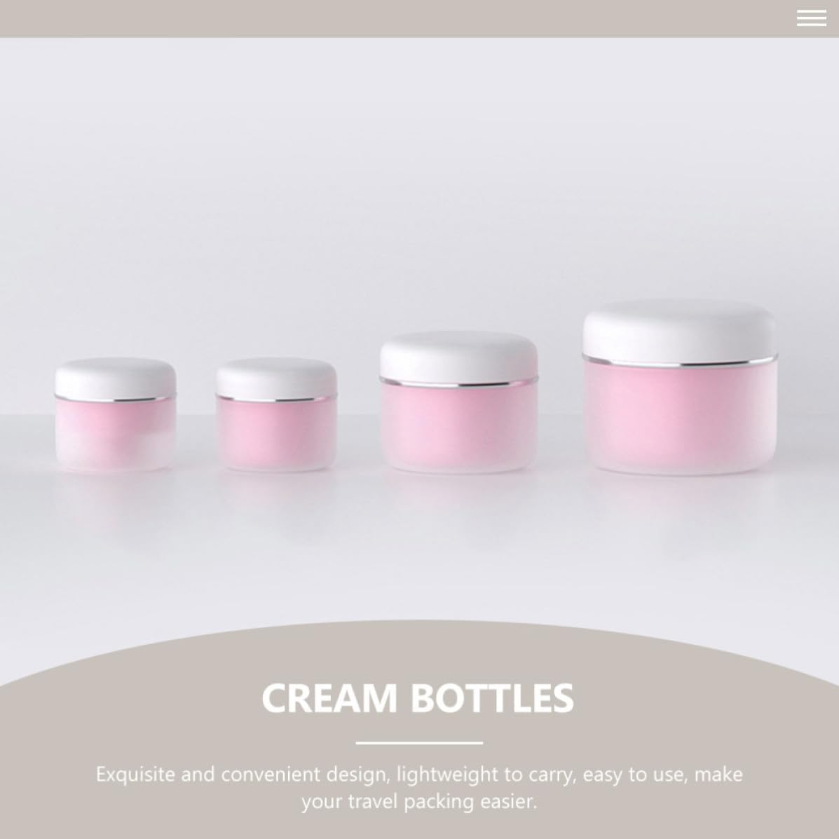 ORFOFE 4pcs Reusable Sample Bottles for Creams and Shampoo, Lightweight Pink Pp Cosmetic Storage Jars, 30g Capacity, Easy to Use Travel Toiletries Containers for Outdoor Performance