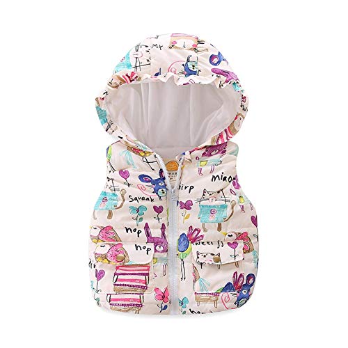 Mud Kingdom Cute Little Girls Vests Outerwear with Hood Animal