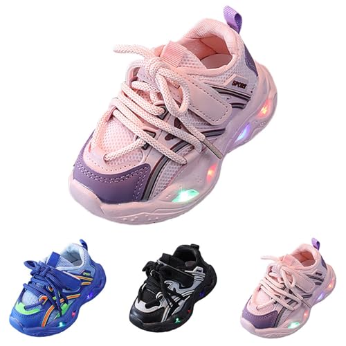 Betadog Girls Glitter Sneakers Lightweight Kids Tennis Shoes Kids Athletic Shoes Youth Girls Slip-On Athletic Sneakers (Pink-1, 6.5)