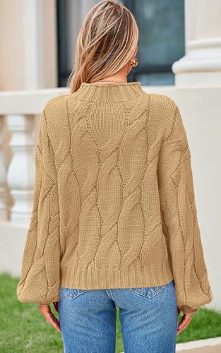 Image of PRETTYGARDEN Women's Cable Knit Sweaters Casual Long Sleeve Crewneck Oversized Chunky Fall Winter Sweater Pullover Tops 2024