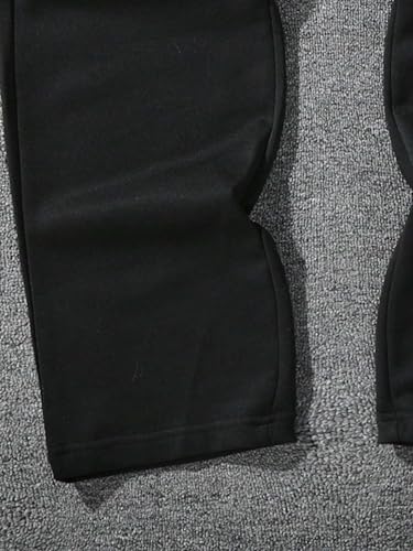 ZAFUL Men's Sweatpants Letter Graphic Drawstring Waist Sweatpants Straight Leg Long Plain Black Going Out Goth4