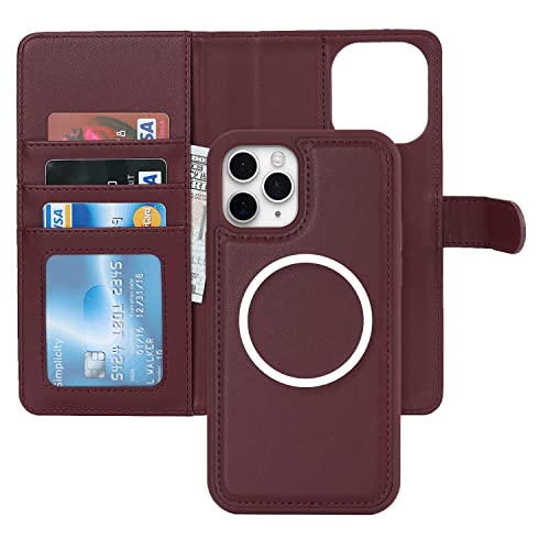 Pelanty for iPhone 12/12 Pro ケース手帳型 Magsafe対応ワイヤレス充電 for iPhone12 2in1分離式 背面カバー 携帯カバー PUレザー+TPU 財布型カバー マグネット 取り外し自由 両用2way 小銭入れ札