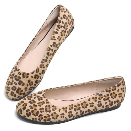 Image of Dear Time Women's Flats Comfortable Slip On Ballet Flats Soft Solid Casual Shoes