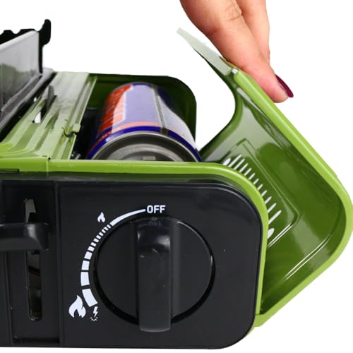 Camping Stove Portable Compatible with Gas Cartridges 2,3 kW Ideal for Camping/Road Trips | Precise Heat Control | Briefcase Included - Image 6