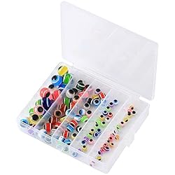Señuelos Pucara Puco 100 Uds. Cuentas de Ojo de pez, Cuentas de línea de Pesca, Cuentas de Pesca de Colores Surtidos, Bolas flotantes, Cuentas de tapón, cebos de Pescado, Cuentas de Huevos