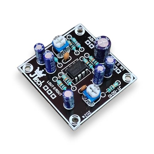 2 Channel Stereo Gainer With Noise Filter|Use in USB-AUX-TV-DTH-Mobile-Amplifying Signals|Sound Booster for Low Volume | 12V DC| Individual Gain Adjustment Controls.4558IC Model