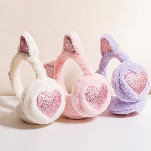 Kids Earmuffs Cute Cat Earmuffs Winter Warm Outdoor Ear Covers Headband Fur Earwarmer2