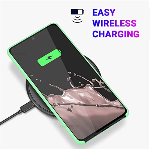 Image of LIRAMARK Liquid Silicone Soft Back Cover Case for Samsung Galaxy Note 10 (Green)